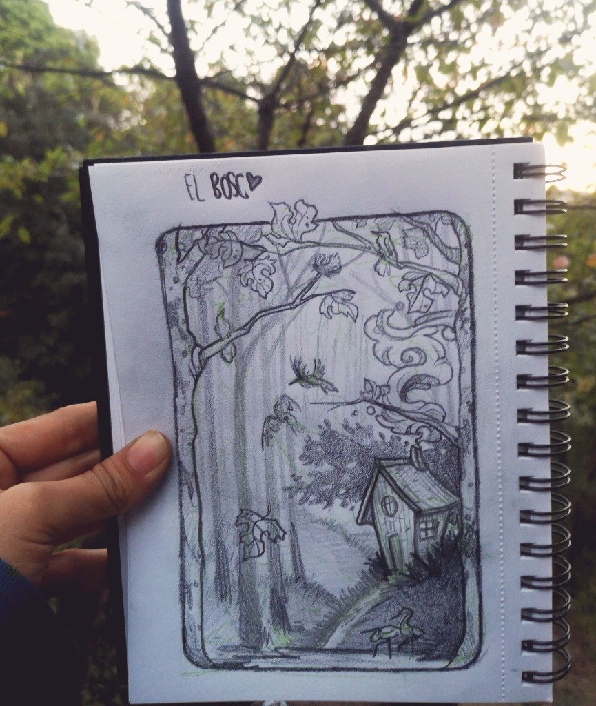 Boceto en cuaderno de dibujo