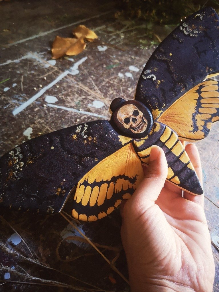 Escultura esfinge de la calavera