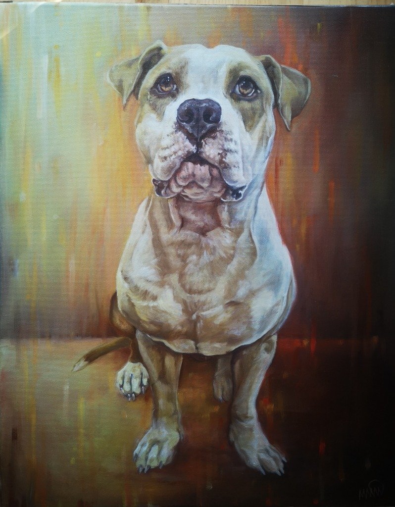 Retrato al óleo sobre lienzo de cuerpo entero
